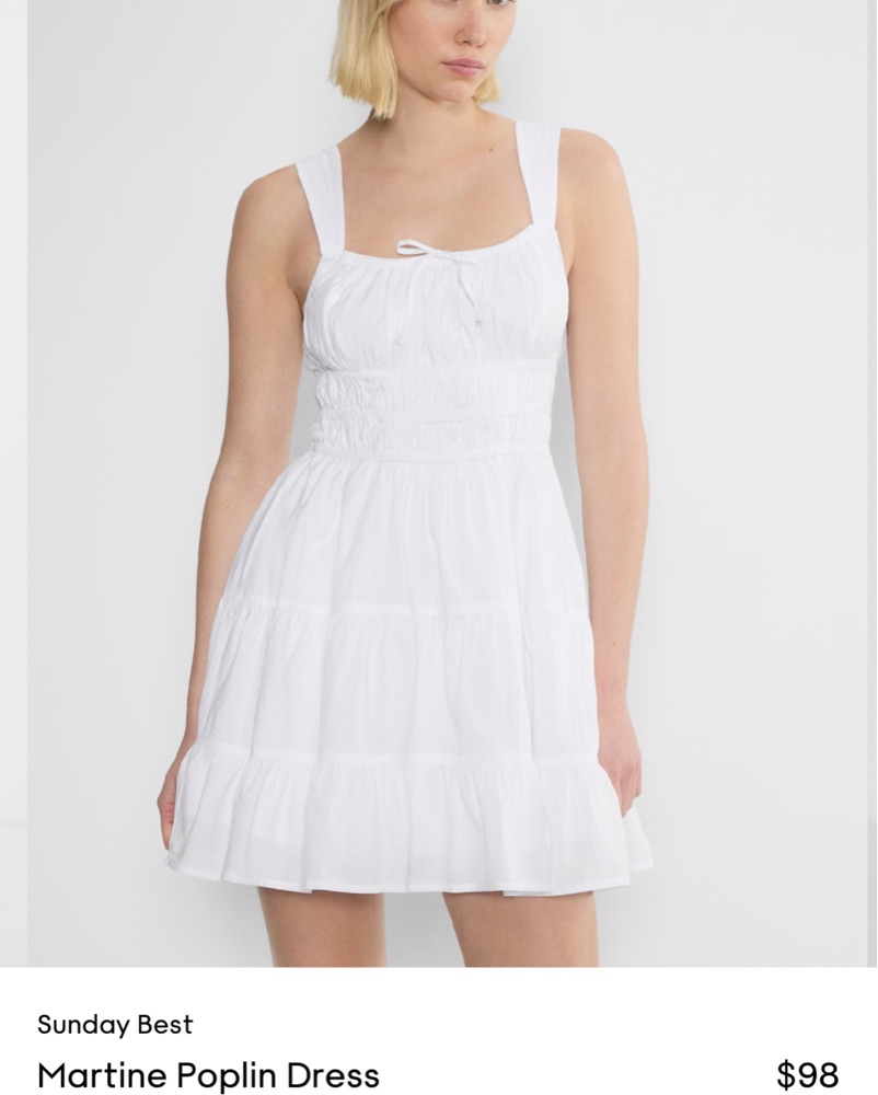 Aritzia White Mini Dress by Aritzia - Pickle