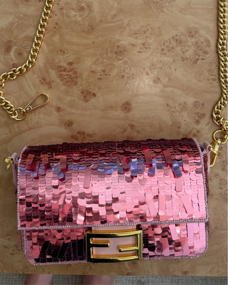 fedi Baguette Pink Sequin by Fendi - Pickle