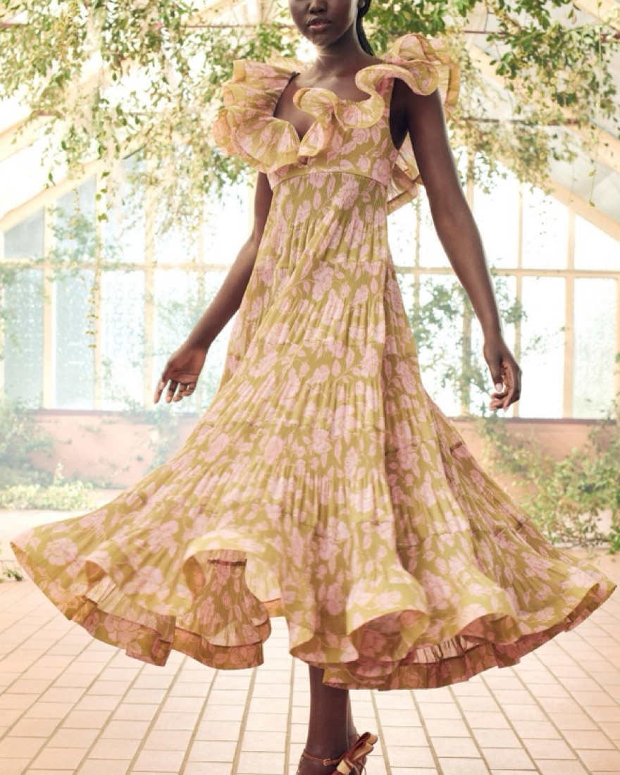 Zimmermann Pink & Green Floral Dress by Zimmermann - Pickle