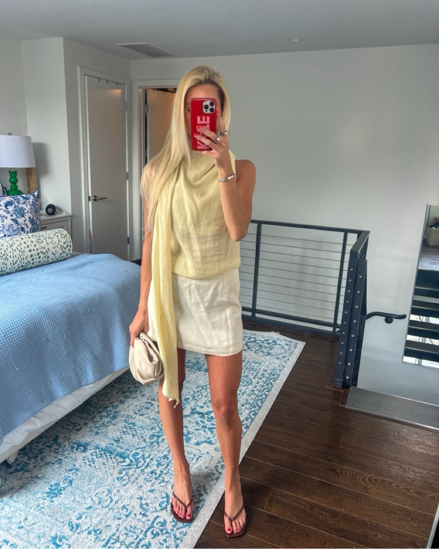 Zara Yellow Asymmetric Top by Zara - Pickle