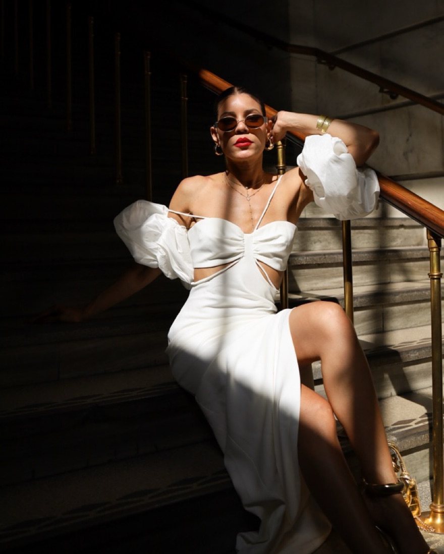 White Cutout Long Dress by Ivory Atelier - Pickle