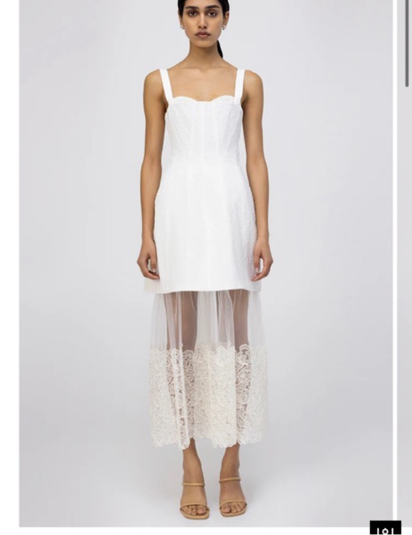 jonathan simkhai embroidered lace bustier dress SIMKHAI Women's Holloway Embroidered Mini Dress in White, Lace, Size 6