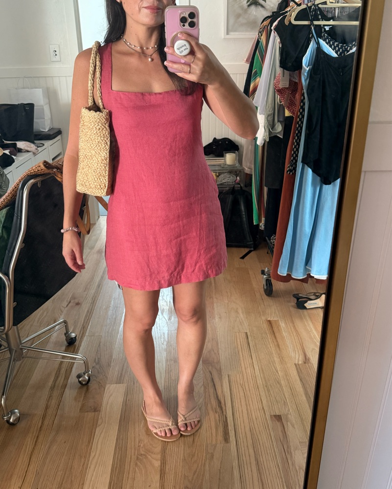 POSSE Alice Linen Mini Dress by Posse - Pickle