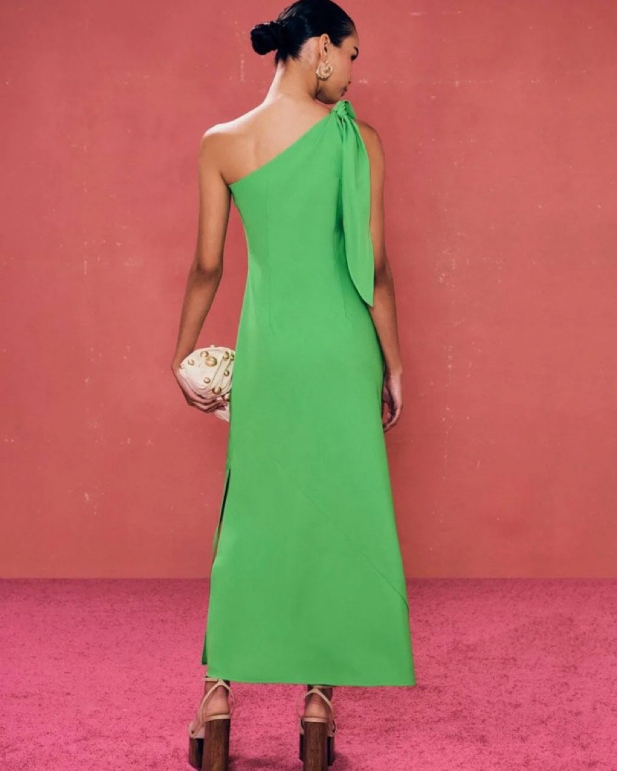 かめちゃん　オークル20 Cult Gaia Kamila One Shoulder Green Dres by Cult Gaia - Pickle