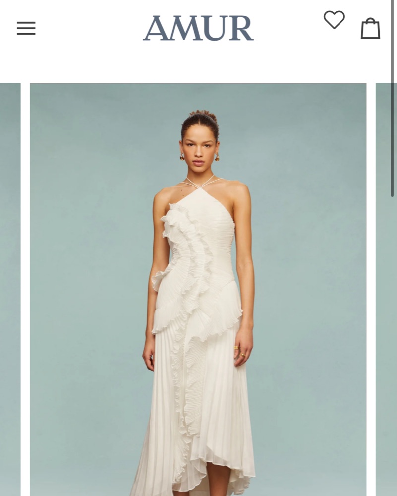 AMUR Lorelie Halter Gown Ivory by AMUR - Pickle