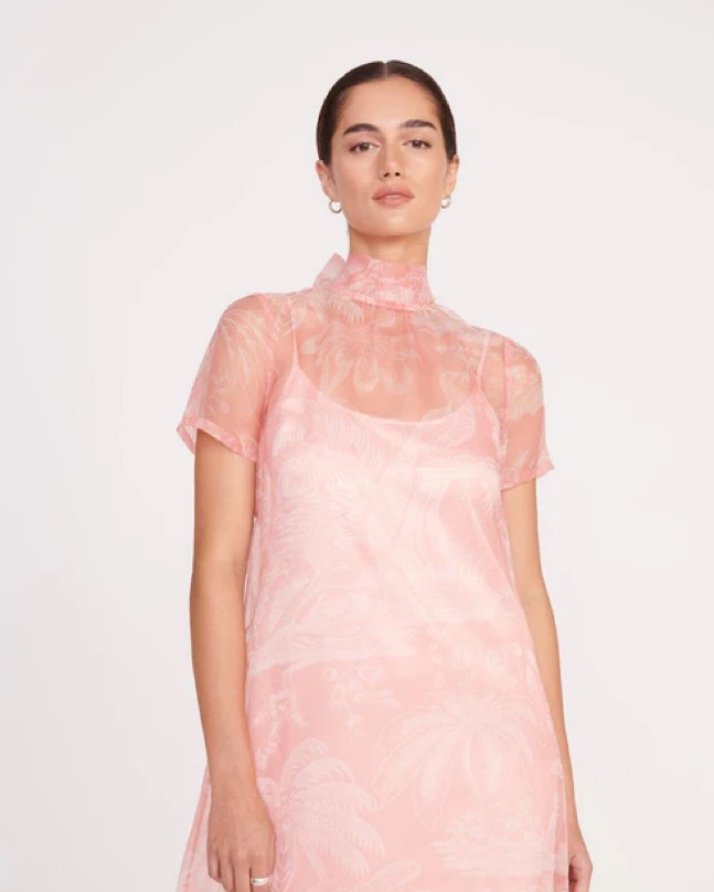 calluna dress cherry blossom ivory toile STAUD LE SABLE DRESS IVORY CHERRY BLOSSOM TOILE