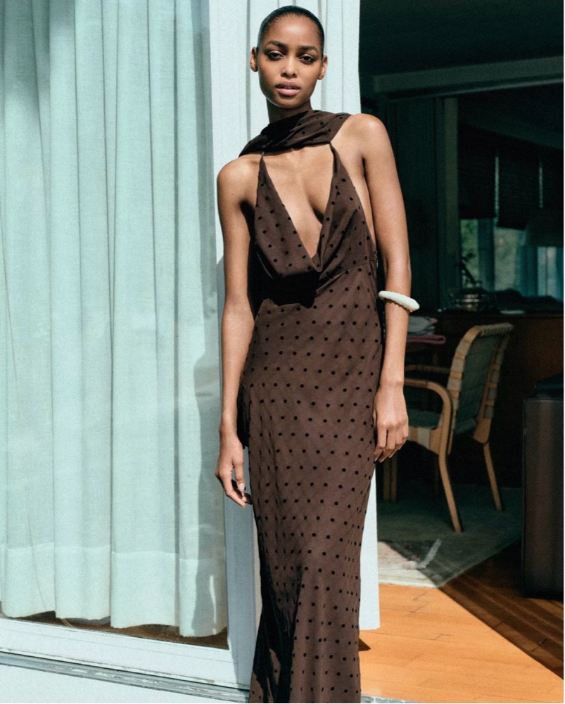 Zara Polka Dot Maxi Dress by Zara collection - Pickle