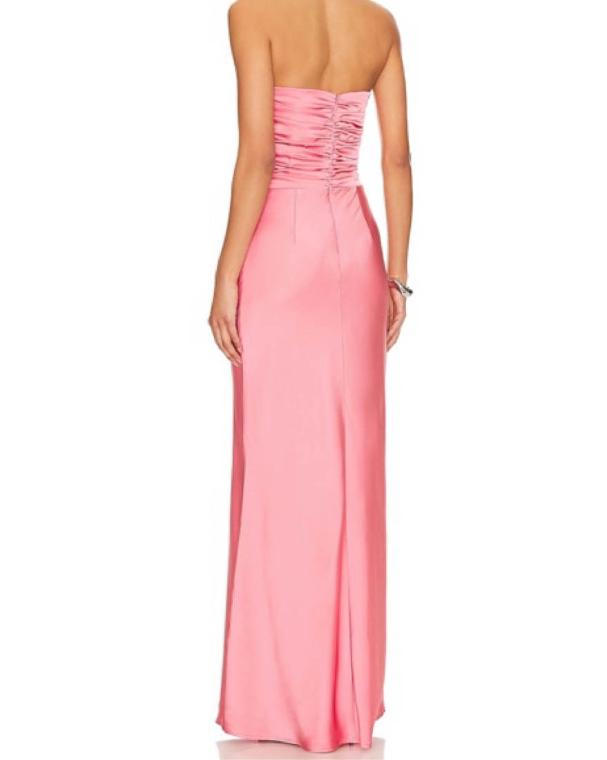hot pink long sleeve formal dress Hot Pink V-Neck Ruffle A-Line Long Prom Dress Hot Pink / 18 main image 0