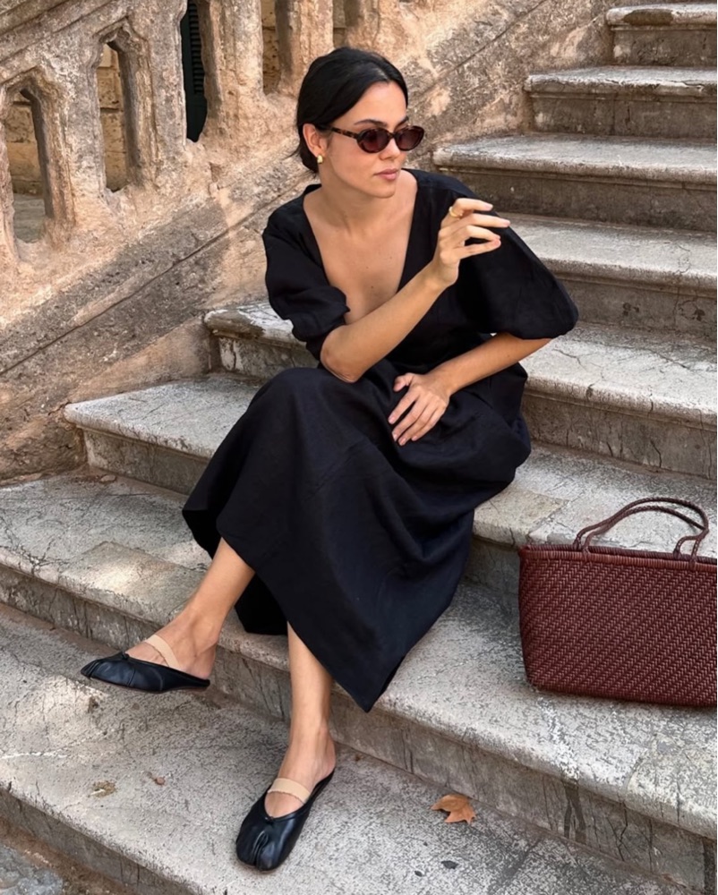 Faithfull Black Linen Raynara Maxi Dress by Faithfull The Brand - Pickle