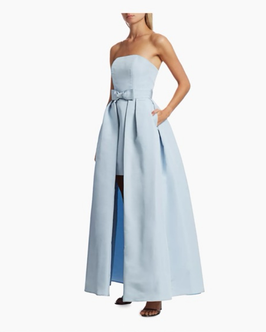 alexia maria grace silk faille ball gown dress Grace Silk Faille Full Gown with Removable Bow Belt