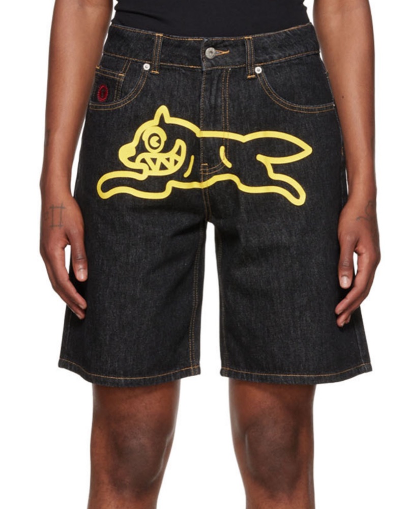 ICECREAM black Running Dog Denim Jorts by Icecream - Pickle
