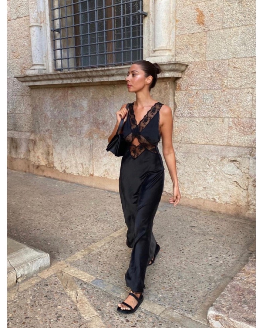 sir the label cut out dress SIR THE LABEL Willa Cut Out Silk Midi Dress in White  HIRE: $120 || In  Size 0 (6) || Seen on @phoebeteevan 