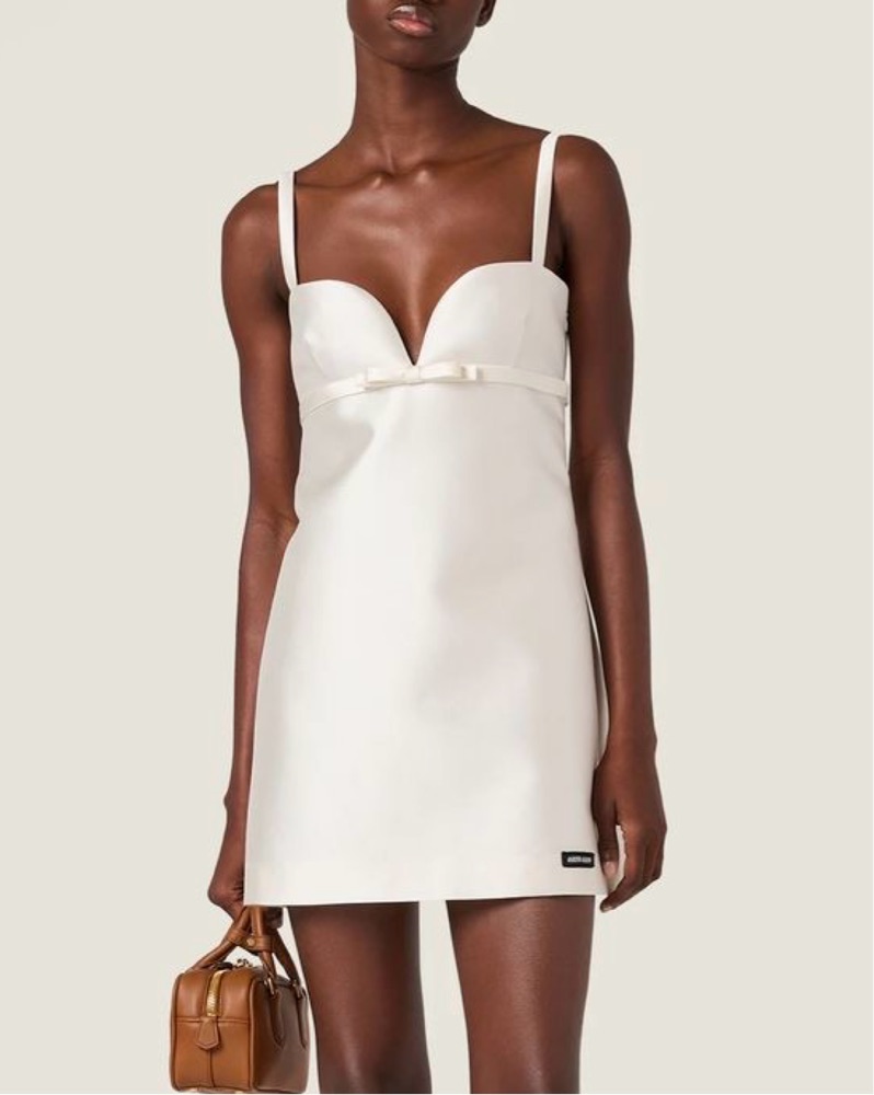 Miu Miu Elegant White Slip Dress by Miu Miu - Pickle
