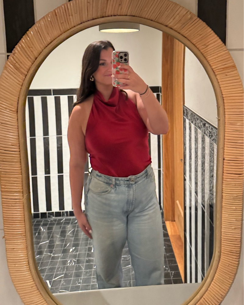 その他 RAKUTAO 101696 Zara Red Satin Halter Top | Pickle