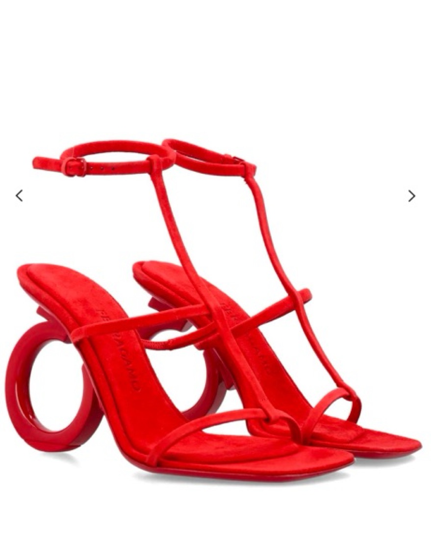 Ferragamo PUMPS＆HEELS WOMAN ELINA 70 1 Ferragamo Elina Square-Toe Sandals Heels | Pickle