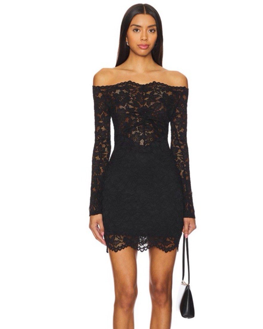 revolve clothing black lace dress REVOLVE DRESS – KIMIREY