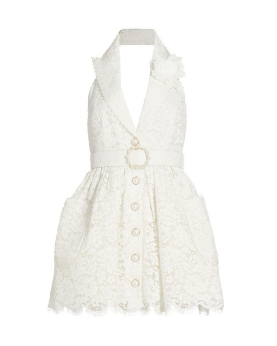 Zimmerman High Tide Tuxedo Mini Dress by Zimmermann - Pickle