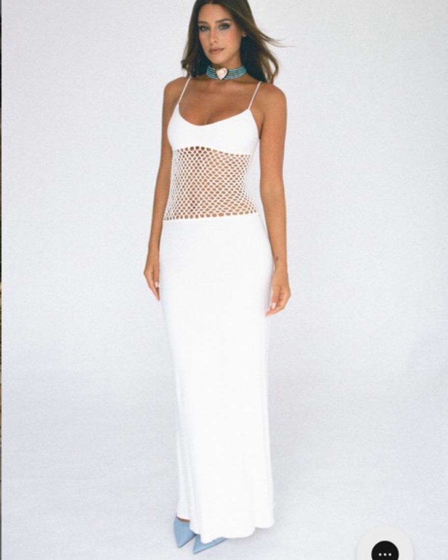 indah crochet dress Allyson Cotton Crochet Dress