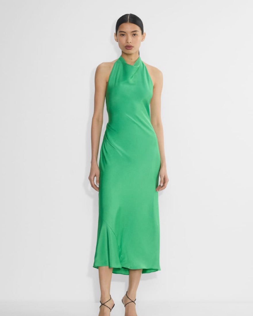 Audience Satin Dress by Aritzia - Pickle