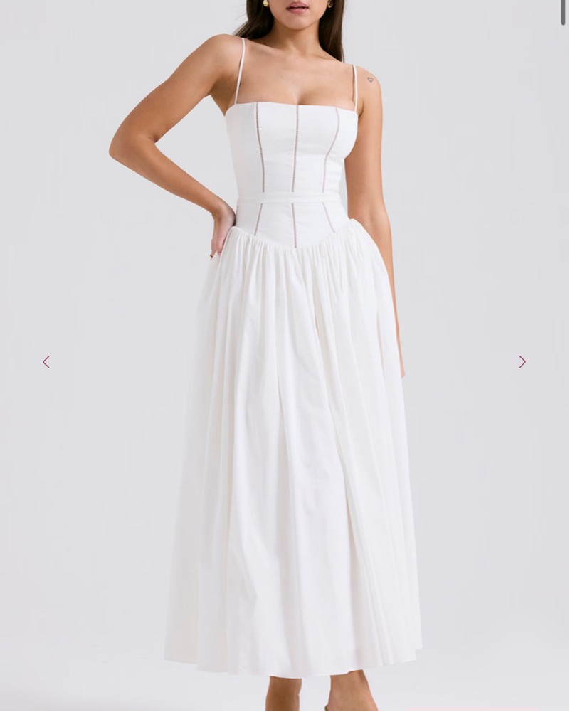 House Of CB White Midi Dress by House of CB - Pickle
