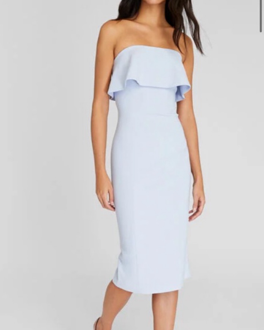 Club Monaco Tiered Overlay Tube Dress by Club Monaco - Pickle
