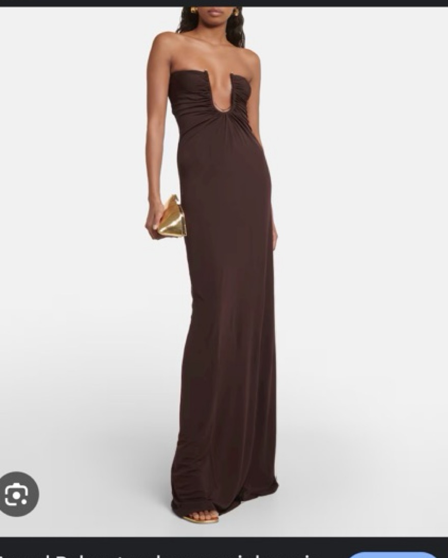 Christopher Esber Brown Strapless Dress by Christopher Esber - Pickle
