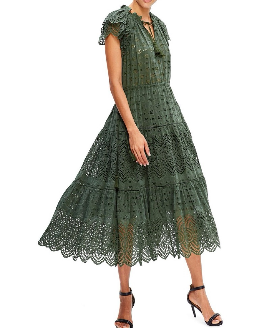 Ulla Johnson Olive Green Gianna Dress by Ulla Johnson - Pickle