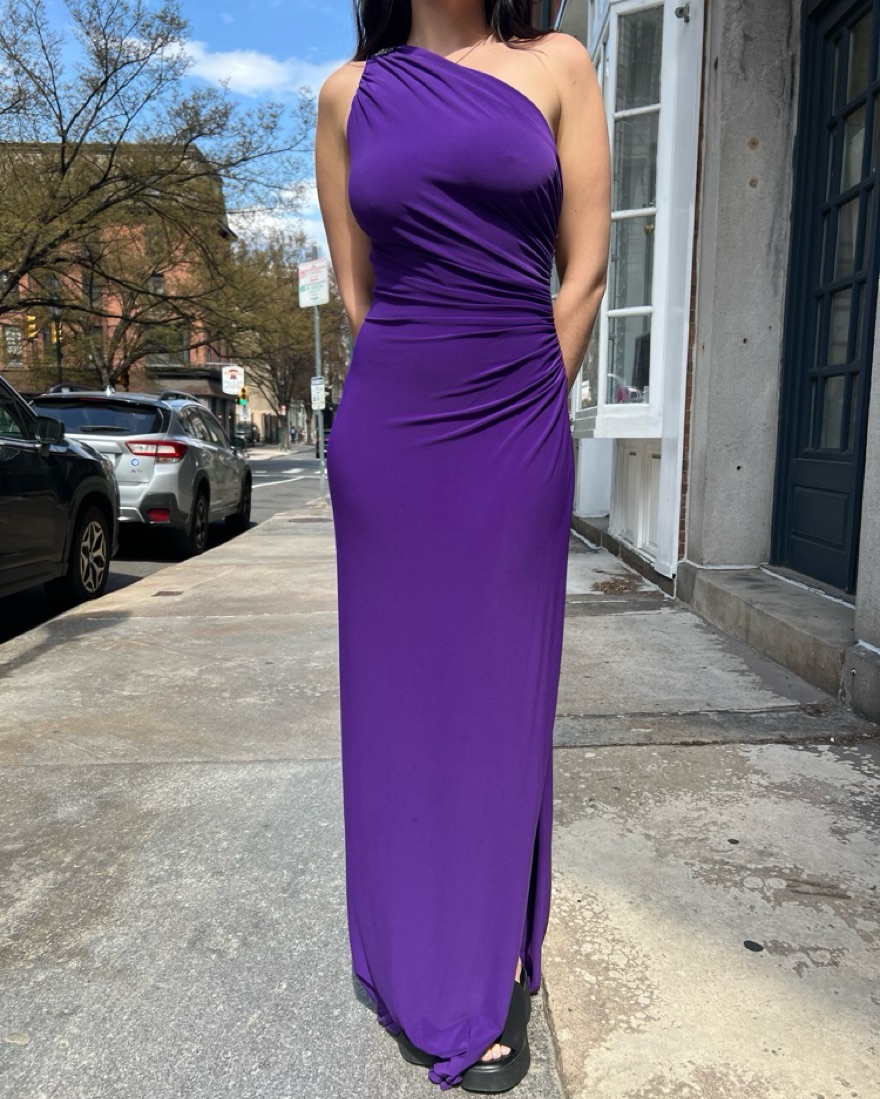 Ralph Lauren Purple One Shoulder Dress by Ralph Lauren - Pickle