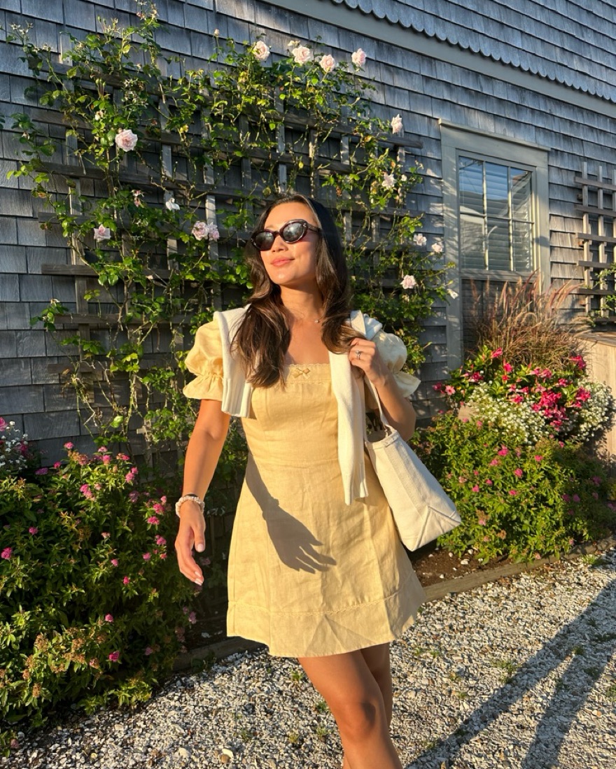Reformation Evianna Linen Dress by Reformation - Pickle