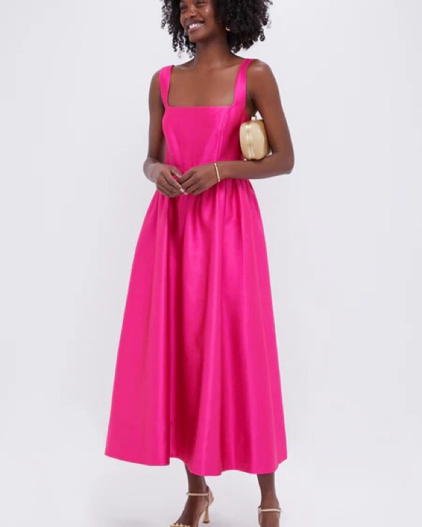 tuckernuck hot pink dupioni esme dress Tuckernuck Oxblood Dupioni Bow Esme Dress Oxblood / XXL