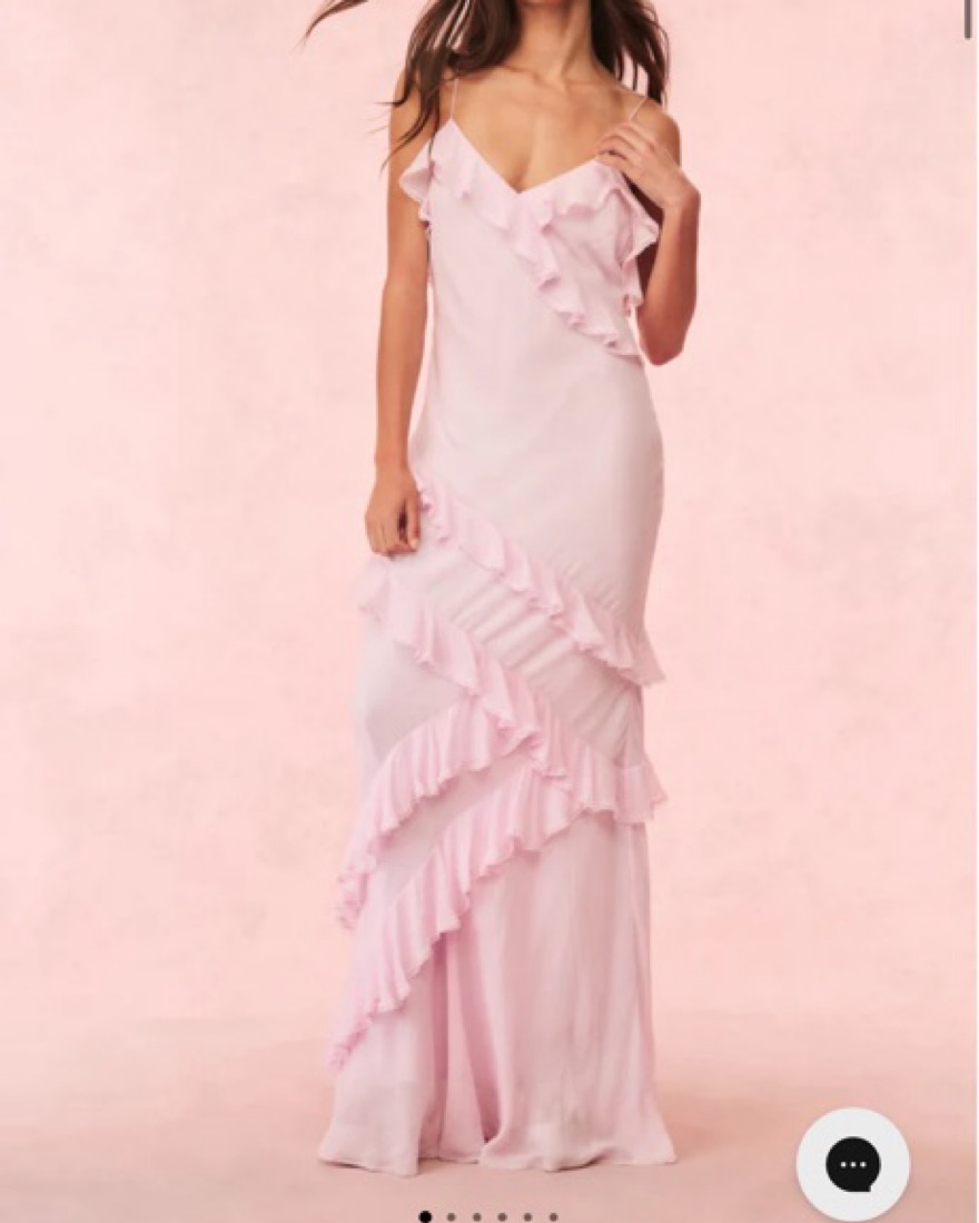 rialto pastel maxi dress Rialto Pastel Ruffle Maxi Dress