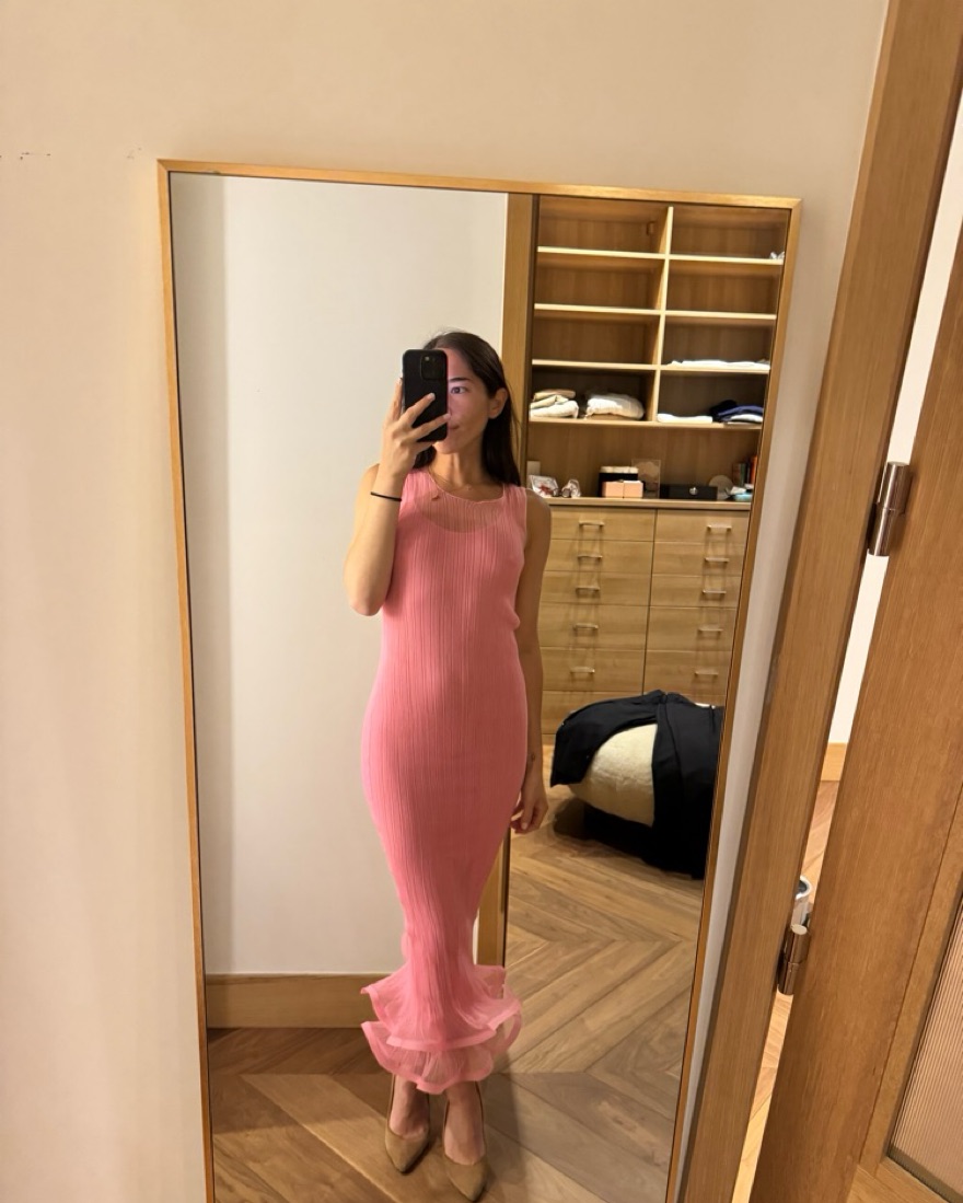SIMKHAI Daniella Crinkled Chiffon Maxi by Jonathan Simkhai - Pickle