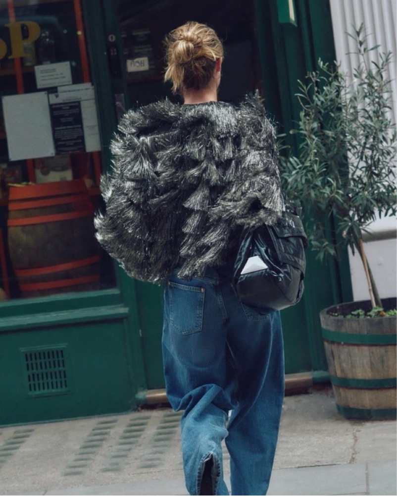 ZARA Silver Metallic Fringed Jacket by ZARA - Pickle