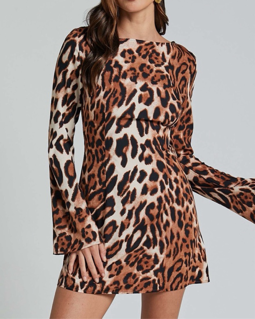 LIONESS HARMONY MINI DRESS IN LEOPARD by Lioness - Pickle