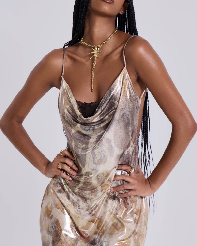 gold open back dress Amarra 88959 Size 12 Gold Short Homecoming Dress Open Back Fringe Sequin Cocktail Gown Backless Fitted