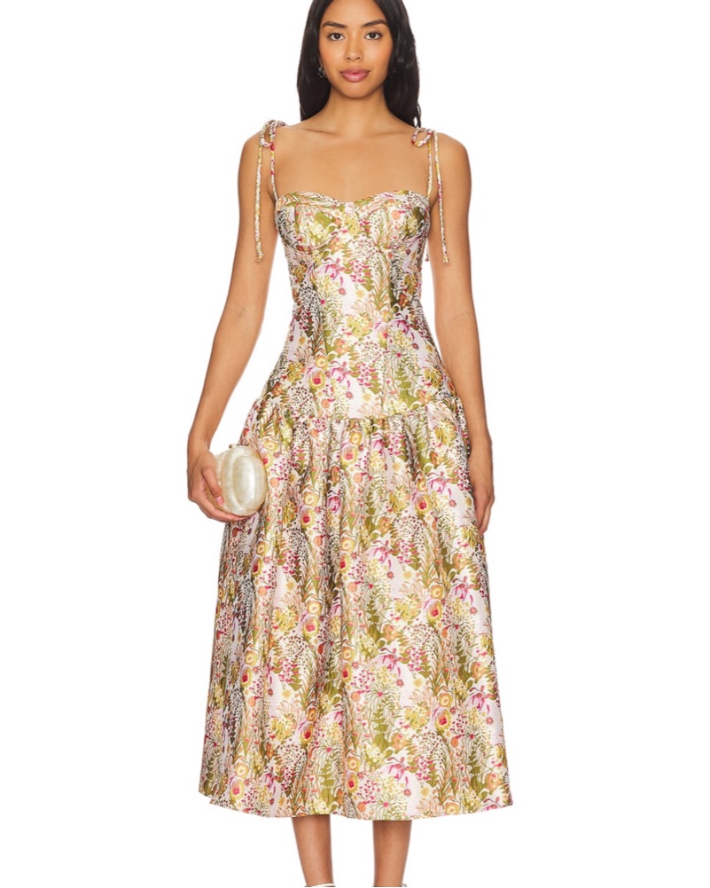 Floral Midi Cocktail Drop Waist Dress by Katie May - Pickle