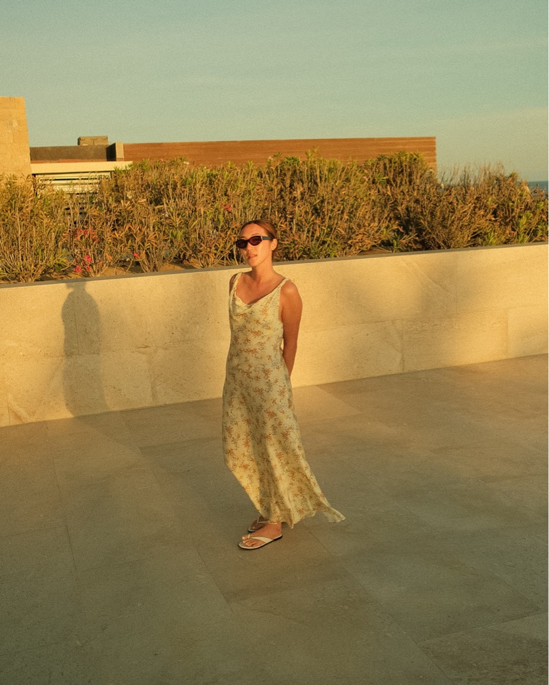 Yellow floral Silk Dress From Zara by Zara - Pickle
