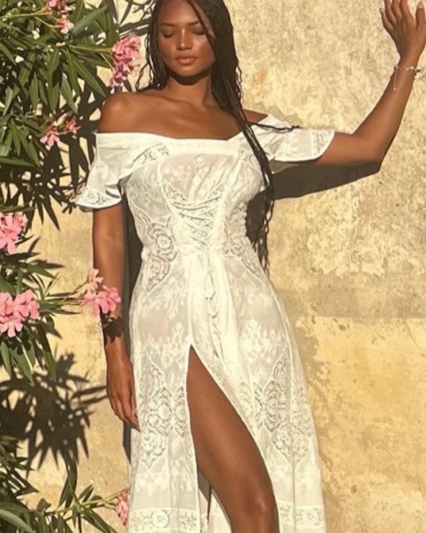 Vanessa Mooney - White Lace Dress by Vanessa Mooney - Pickle