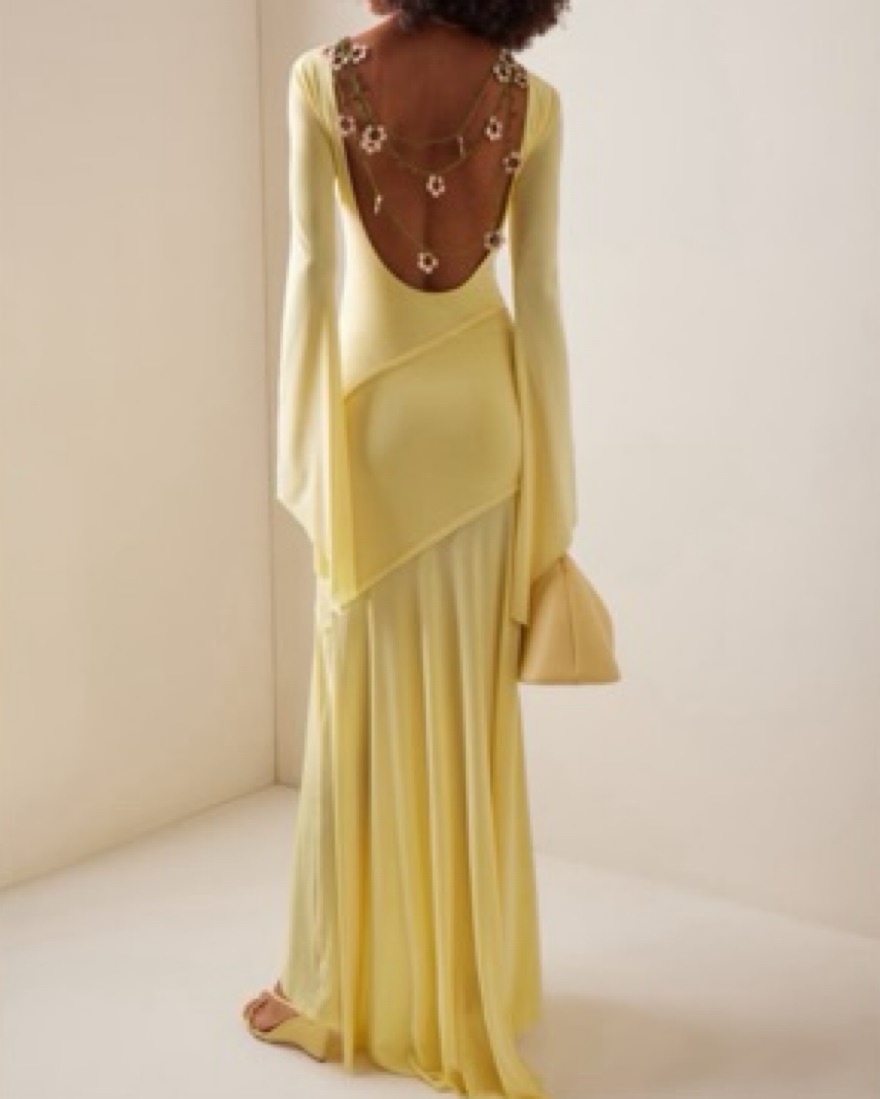 siedrs exclusive alin open-back jersey maxi dress ALINA - Open-back ruched maxi jersey dress by SIEDRS