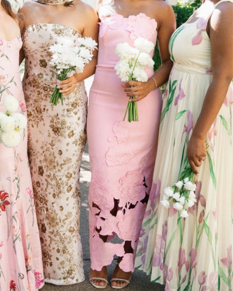 Leo Lin Strapless Floral Applique Gown by Leo Lin - Pickle