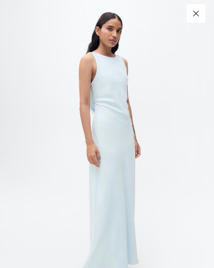 Mango Scandinavian blue dress With Cape by Mango - Pickle