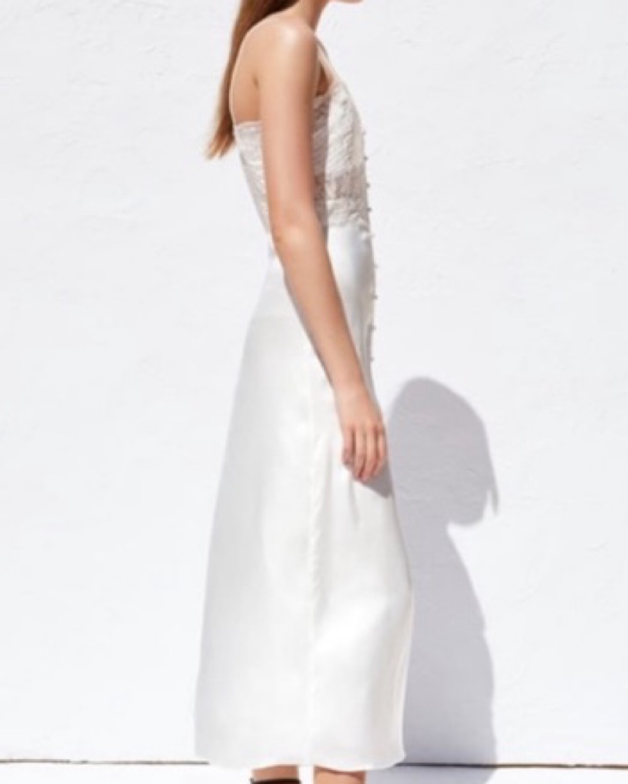 Zara White Satin Lace Dress by Zara - Pickle