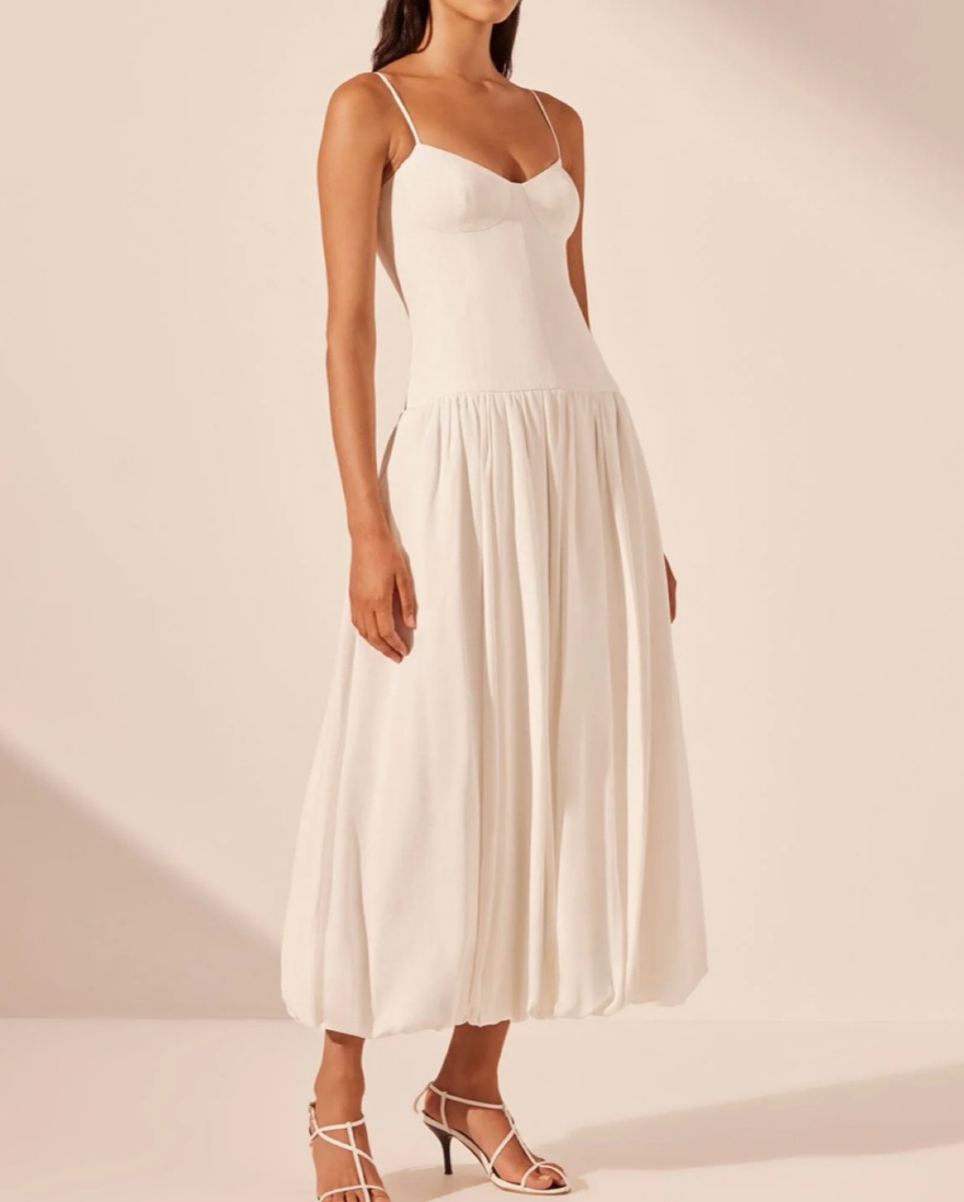 Shona Joy Bustier Bubble Midi Dress | Pickle