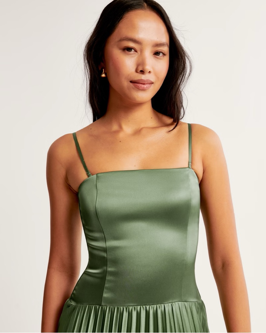 Giselle Strapless Drop Waist Gown by Abercrombie and Fitch - Pickle