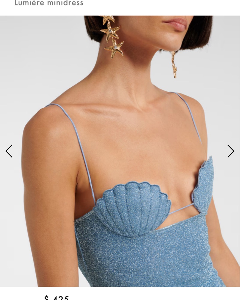 Oseree Blue Shell Dress by Oseree - Pickle