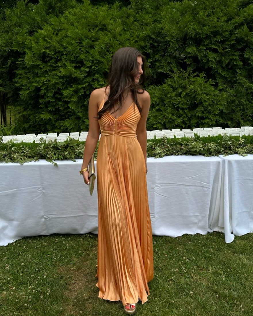 alc aries satin pleated dress ALC Aries Satin Pleated Dress by ALC