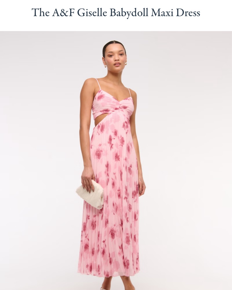 The A&F Giselle Babydoll Maxi Dress by Abercrombie and Fitch - Pickle
