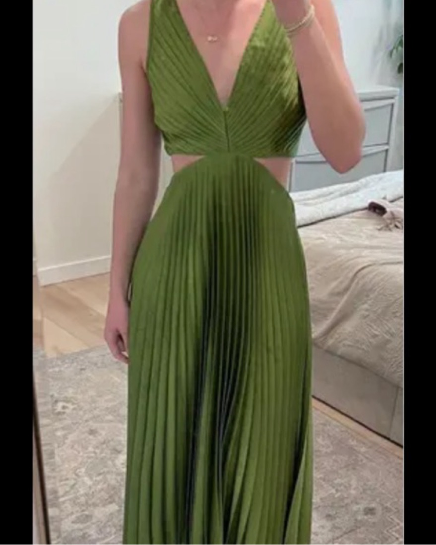 Sincerely Jules Olive Green Cutout Dress by Sincerely Jules - Pickle