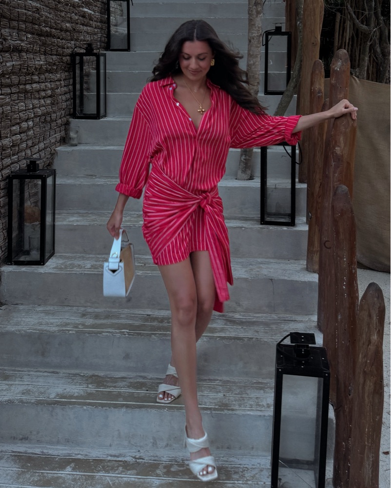 anthropologie red shirt dress Anthropologie MAEVE Shirt Dress Size 6 Button Down 3/4 Sleeve Burnt Orange  Lined