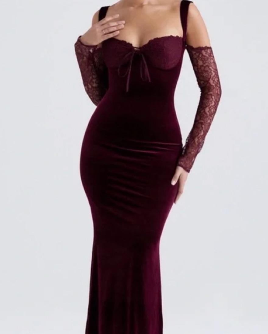 House Of Cb Ivy Dress Black Cherry by House of CB - Pickle